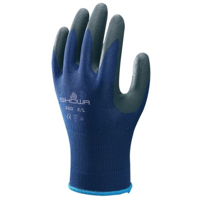 Produktbild von SHOWA® - Mehrzweckhandschuh Nitrile Foam Grip 380, blau/schwarz, Größe 9 (XL)