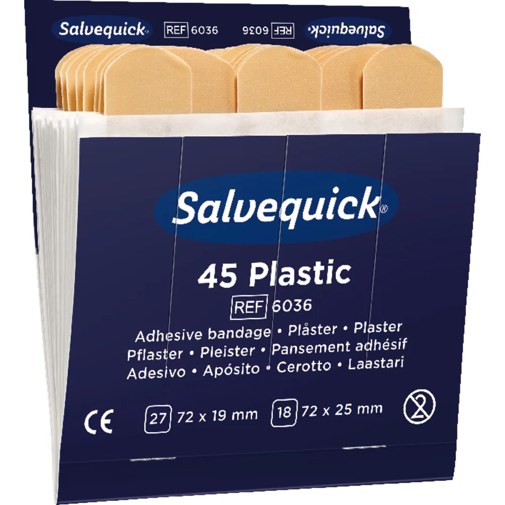 CEDERROTH Salvequick Nachfüllpack 6x 45 Pflaster wasserabweisend Produktbild img1 L