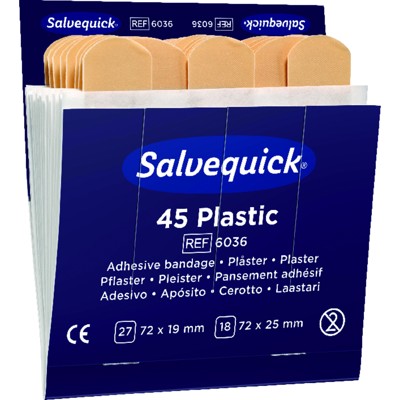 Produktbild von CEDERROTH - Salvequick Nachfüllpack 6x 45 Pflaster wasserabweisend