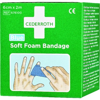 Produktbild von CEDERROTH - Schaumbandage blau 6cm x 40cm, 1 Beutel