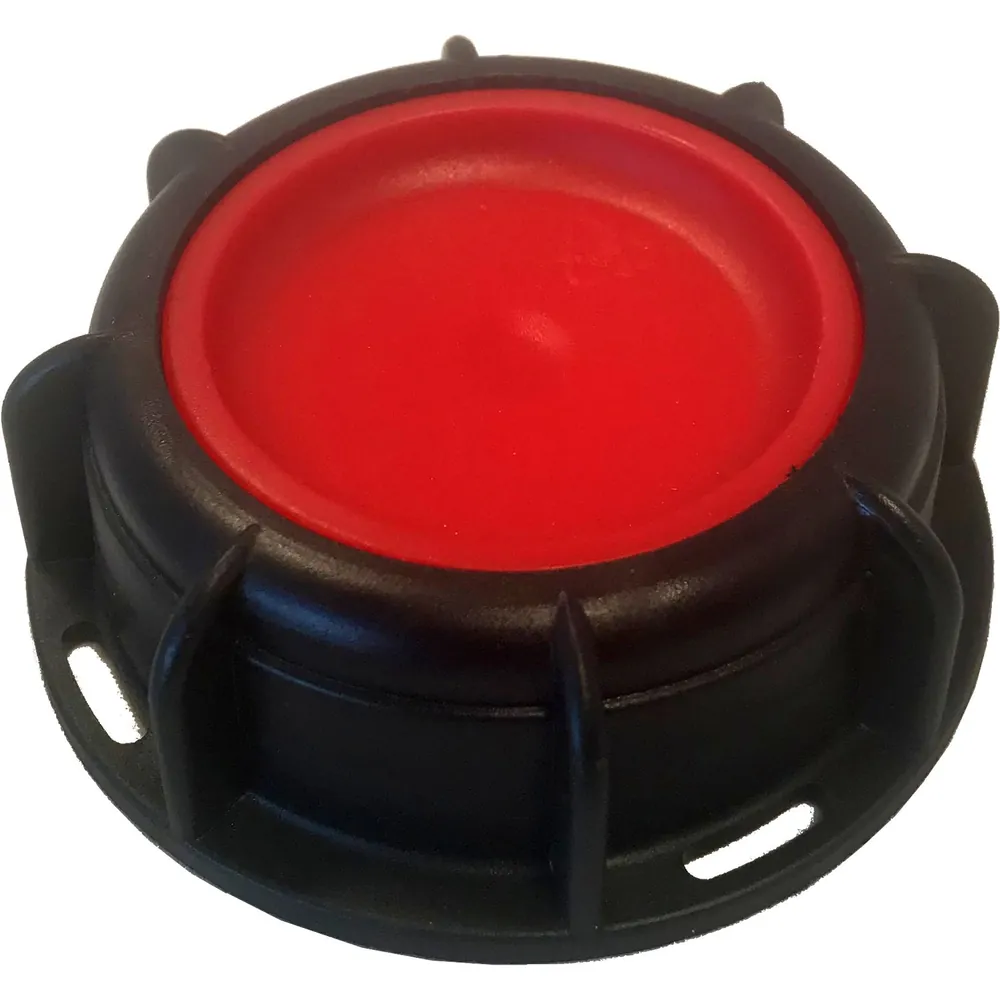 MCC Millennium IBC Innengewinde-Kappe mit Entlüftungsventil, Polypropylen schwarz/rot, IG S60x6 Produktbild img1 L