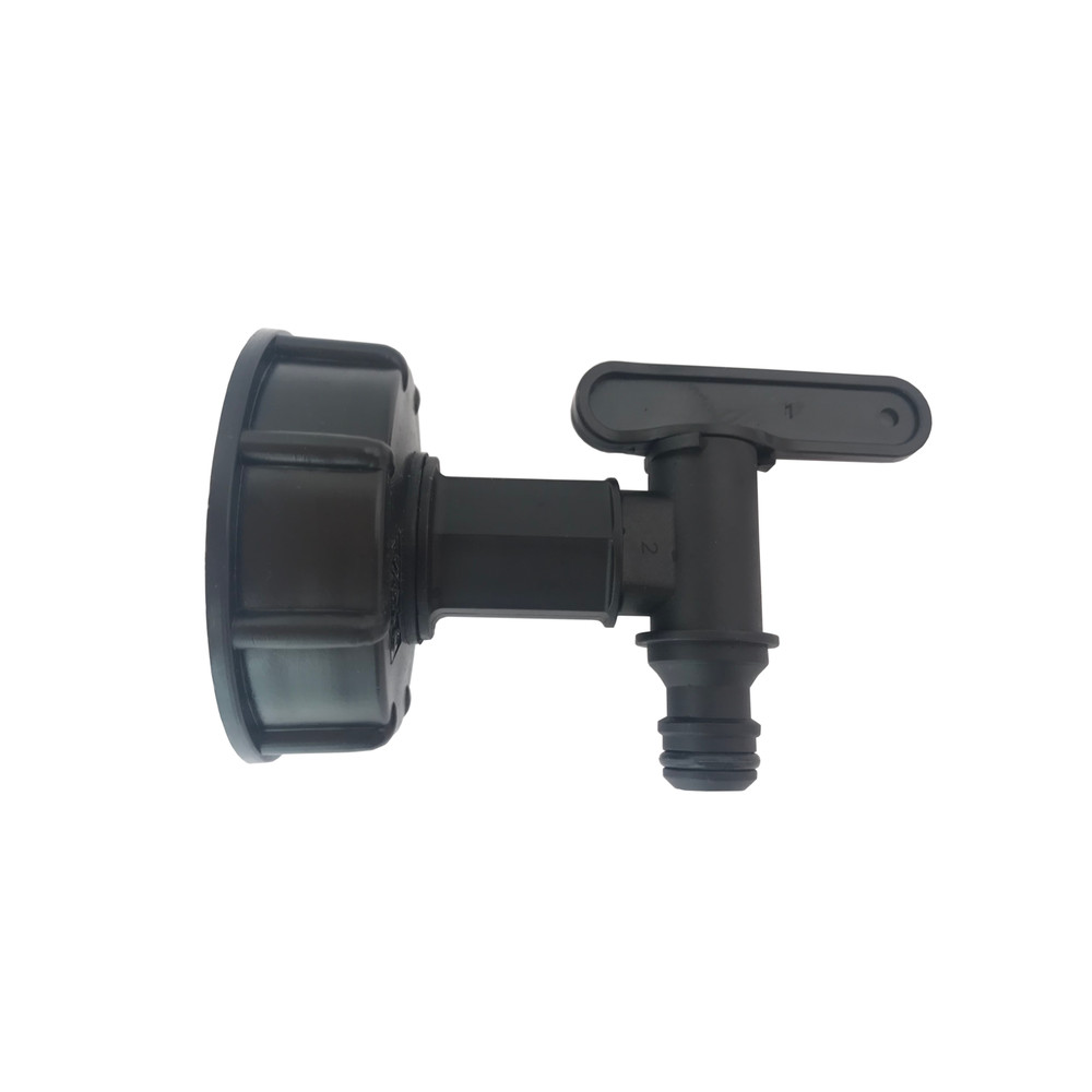 MCC Millennium IBC Innengewinde S60x6 mit Auslaufbogen und QuickConnector, PP, PE Weichdichtung Produktbild img1 L