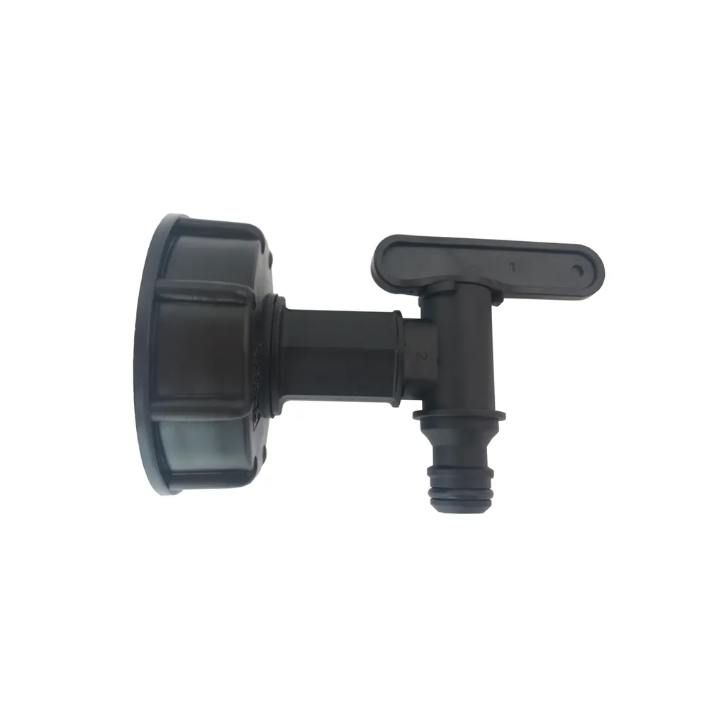 MCC Millennium IBC Innengewinde S60x6 mit Auslaufbogen und QuickConnector, PP, PE Weichdichtung Produktbild img1 L