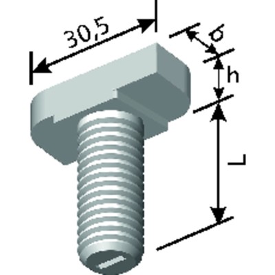 Produktbild von null - Hammerkopfschraube MS 38/17 4.6 galZn M10x 50