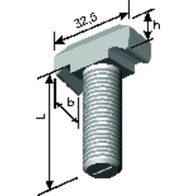 Produktbild von null - Hakenkopfschraube MS 40/22 4.6 galZn M10x 60