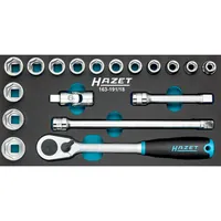 Produktbild von HAZET - Steckschlüssel Satz 163-191/18 ∙ 1/2 Zoll (12,5 mm) Vierkant hohl ∙ Auß