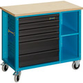HAZET Werkbank ∙ fahrbar Assistent 177W ∙ einzeln 177W-6 ∙ L x B x H: 1040 mm x 520 mm x 934 mm ∙ Schubladen, flach: 4 x 79 x 527 x 348 mm ∙ Schubladen, hoch: 2 x 164 x 527 x 348 mm Produktbild