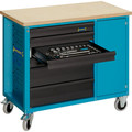 HAZET Werkbank ∙ fahrbar Assistent 177W ∙ einzeln 177W-6 ∙ L x B x H: 1040 mm x 520 mm x 934 mm ∙ Schubladen, flach: 4 x 79 x 527 x 348 mm ∙ Schubladen, hoch: 2 x 164 x 527 x 348 mm Produktbild img5 S