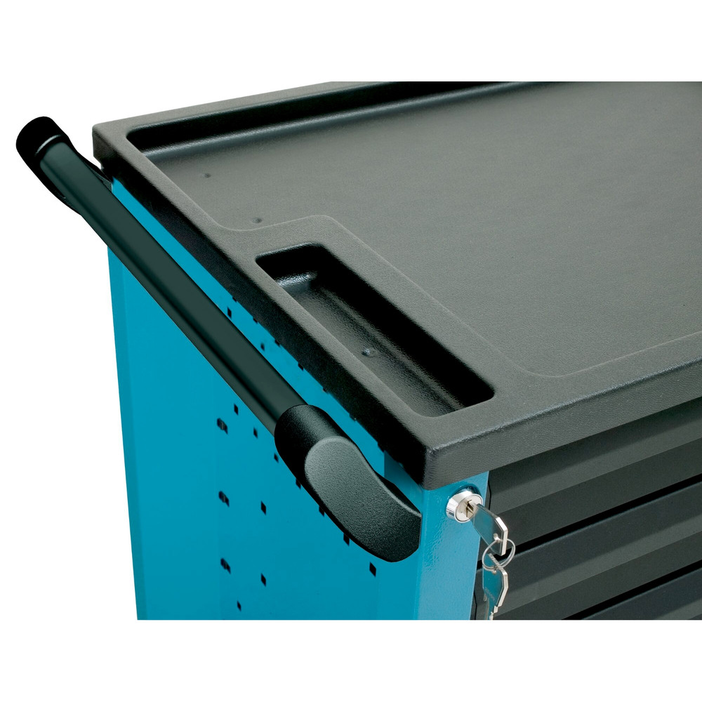 HAZET Werkstattwagen Assistent 177 ∙ Sortiment 177-7/217 ∙ 217-teilig ∙ Schubladen, flach: 6× 79 x 527 x 348 mm ∙ Schubladen, hoch: 1× 164 x 527 x 348 mm Produktbild img6 L