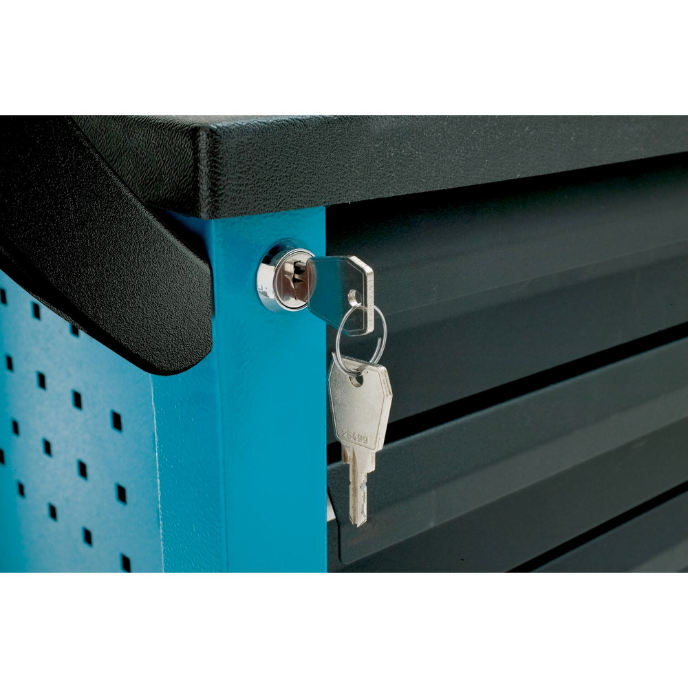 HAZET Werkstattwagen Assistent 177 ∙ Sortiment 177-7/217 ∙ 217-teilig ∙ Schubladen, flach: 6× 79 x 527 x 348 mm ∙ Schubladen, hoch: 1× 164 x 527 x 348 mm Produktbild img7 L