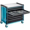 HAZET Werkstattwagen Assistent 179NXXLD ∙ Sortiment 179NXXL-8D/619 ∙ 619-teilig ∙ Schubladen, flach: 7× 81 x 870 x 522 mm ∙ Schubladen, hoch: 1× 166 x 870 x 522 mm Produktbild img7 S