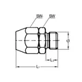 Produktbild von RIEGLER - Einschraubverschraubung, Alu, für PVC-Gewebeschlauch 16x10, G 3/8 (19