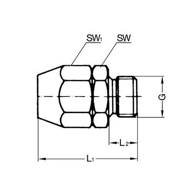 Produktbild von RIEGLER - Einschraubverschraubung, Alu, für PVC-Gewebeschlauch 16x10, G 3/8 (19