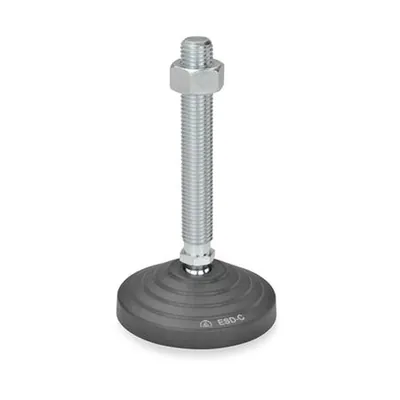 Produktbild von Ganter Norm® - Gelenkfüße, Verstellspindel Stahl, Fuß antistatischer ESD-Kunsts