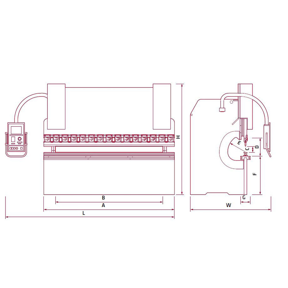 ELMAG Hydraulische Abkantpresse 3-Achsen ECO-BEND 4100 x 200t Produktbild img3 L
