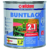 Produktbild von wilckens® - Buntlack 2in1 seidenmatt, tiefschwarz RAL9005, 750ml