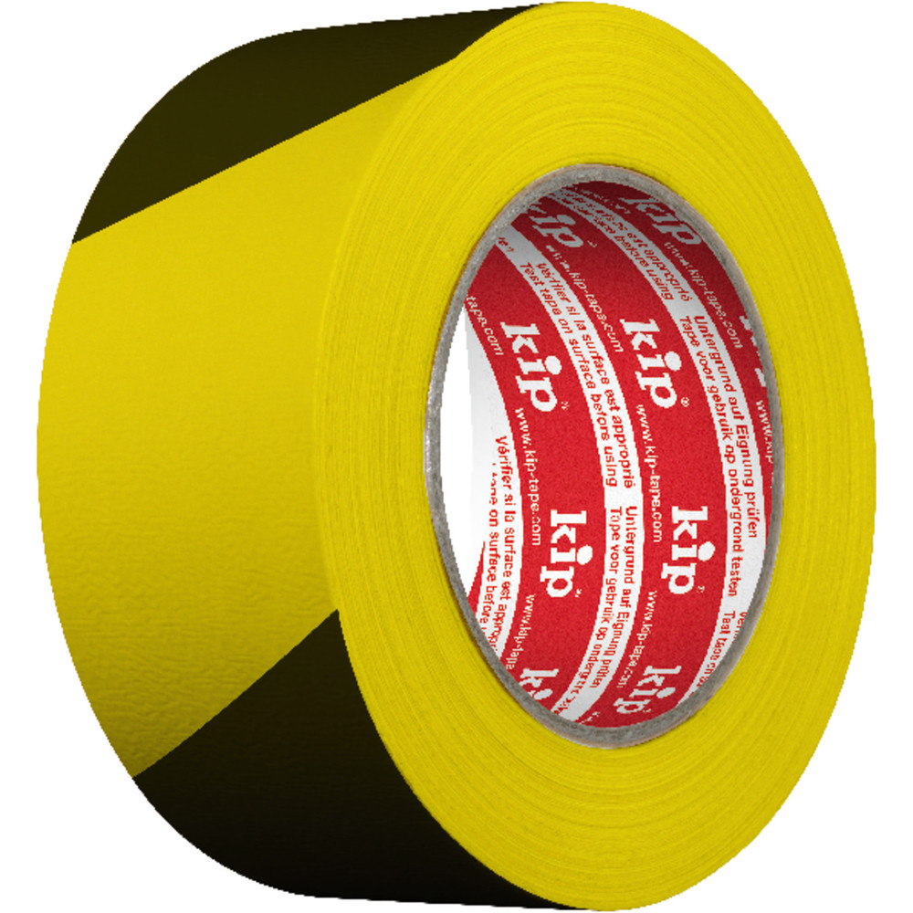 kip® 3824-90 Gewebe-Warnband gelb/schwarz, 48mm x 33m Produktbild img1 L