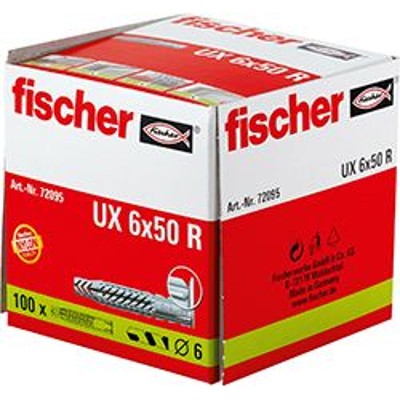 Produktbild von fischer - Universal-Nylondübel UX-R, mit Rand 6x50 R