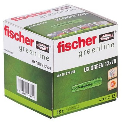 Produktbild von fischer - Universal-Nylondübel UX GREEN 12x70