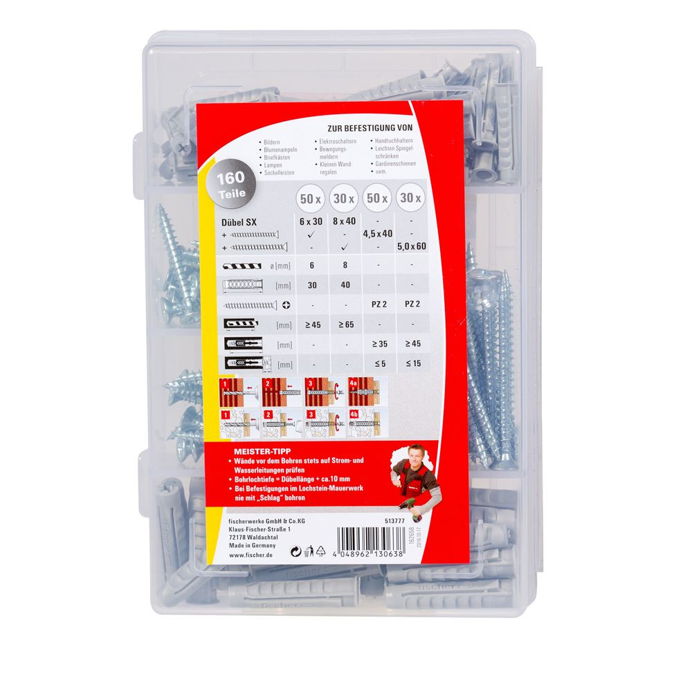 fischer Meister-Box mit Dübel SX+Schrauben Produktbild img12 L