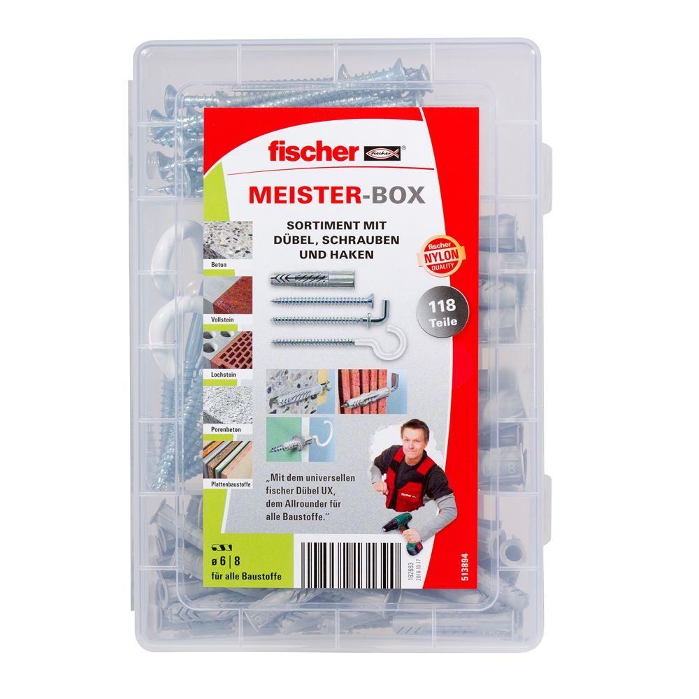 fischer Meister-Box mit UX+Schrauben+Haken Produktbild img7 L