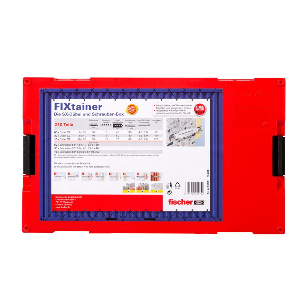 fischer FIXtainer SX-Dübel u Schrauben-Box Produktbild img12 L