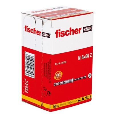 Produktbild von fischer - Nageldübel N-Senkkopf, galv. verzinkt 6x60/30 S (50)