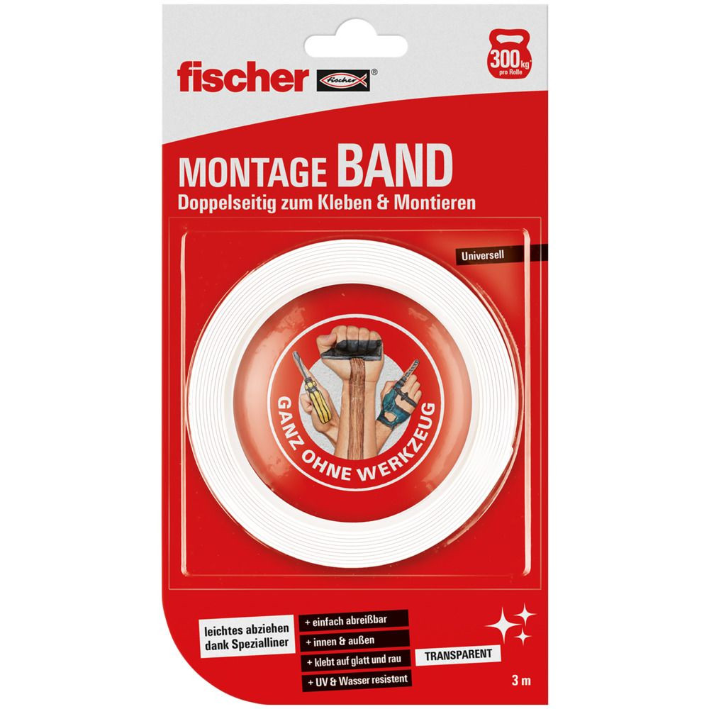 fischer Montage Band,doppelseitig Kleben+Montieren Produktbild img4 L