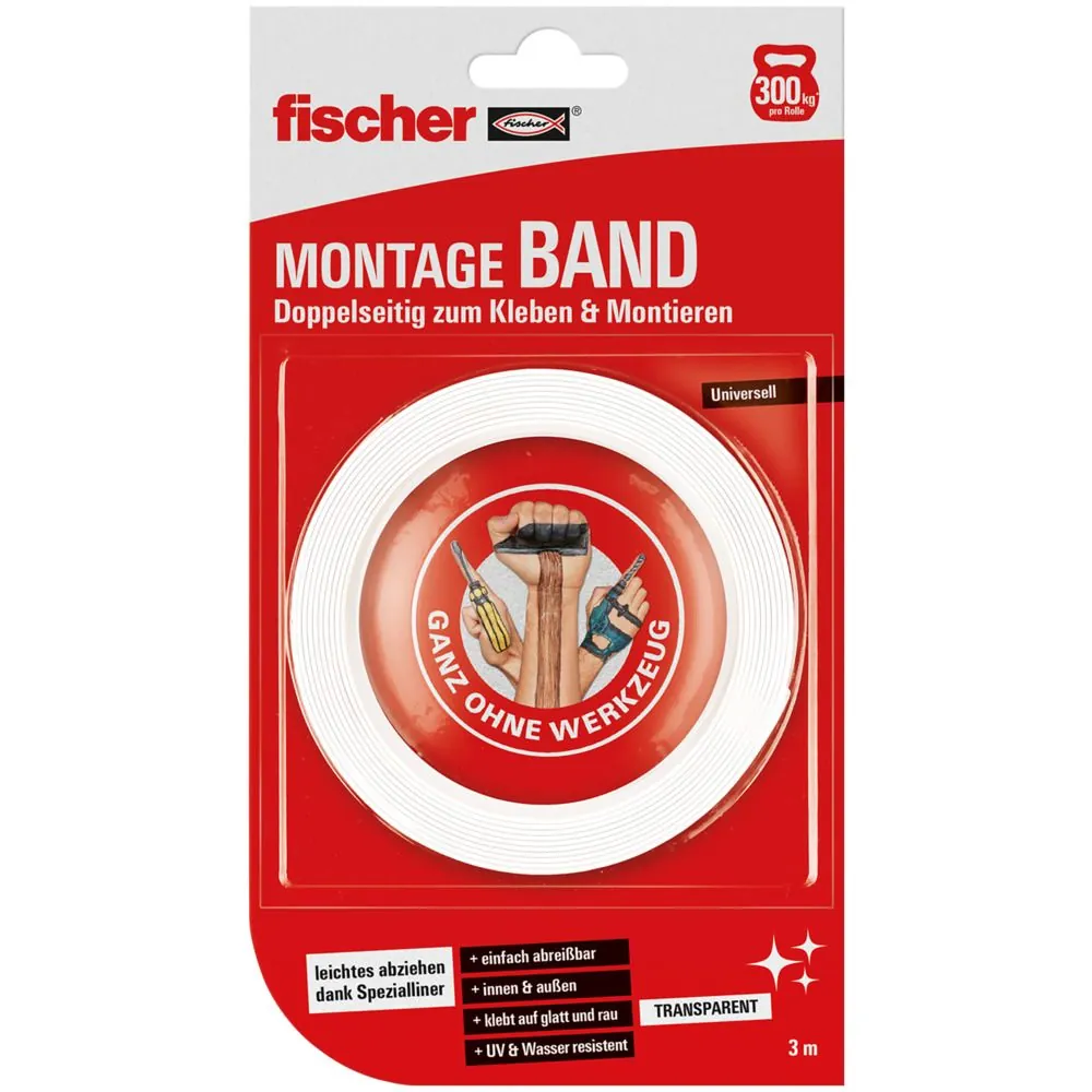 fischer Montage Band,doppelseitig Kleben+Montieren Produktbild img4 L