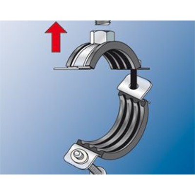 Produktbild von fischer - Rohrschelle Stahl verzinkt FRS 12-15 M8/M10