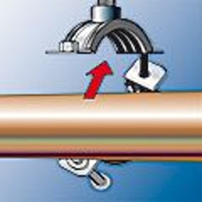 Produktbild von fischer - Massivrohrschelle Stahl verzinkt mit Schalldämmeinlage FRSM 1/2" M10/