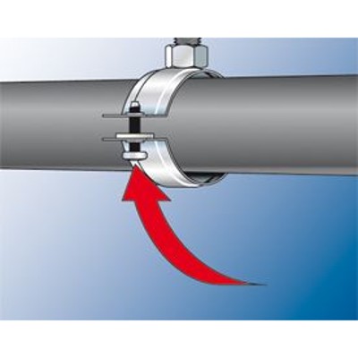 Produktbild von fischer - Rohrschelle Stahl verzinkt FRS-N 25-28 M8/M10