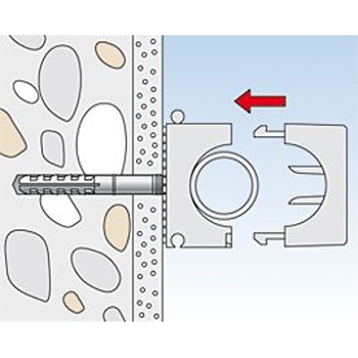 Produktbild von fischer - Schelle flexibel in RAL grau SCH 12-16 GR