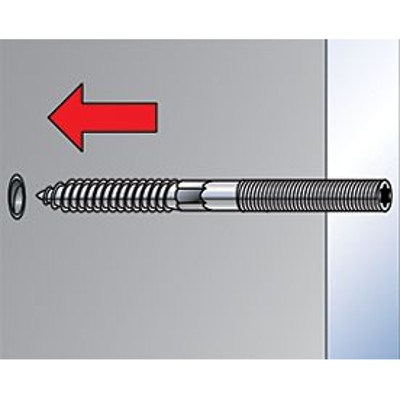 Produktbild von fischer - Stockschraube, verzinkt, TX STS 8x100