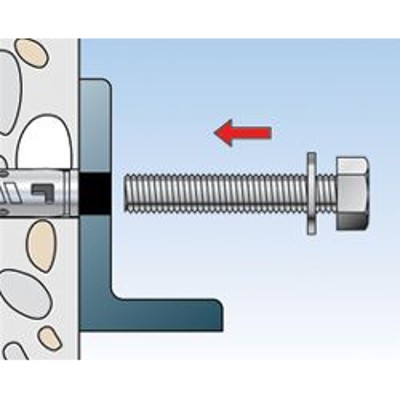 Produktbild von fischer - Schwerlast-Innengewindeanker mit Schraube, galv. verzinkt TA M10 S/20