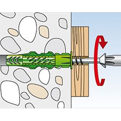 Produktbild von fischer - Universal-Nylondübel - R, mit Rand UX GREEN 6x35 R K