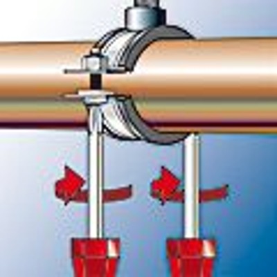 Produktbild von fischer - Massivrohrschelle Stahl verzinkt mit Schalldämmeinlage FRSM 1/2" M10/