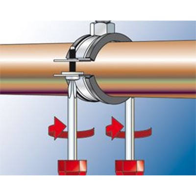 Produktbild von fischer - Rohrschelle Stahl verzinkt FRS 12-15 M8/M10