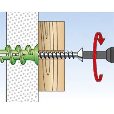 Produktbild von fischer - Gipskartondübel Schraube, verzinkt GK GREEN S