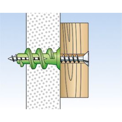 Produktbild von fischer - Gipskartondübel Schraube, verzinkt GK GREEN S