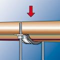 Produktbild von fischer - Massivrohrschelle Stahl verzinkt mit Schalldämmeinlage FRSM 1/2" M10/