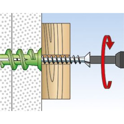 Produktbild von fischer - Gipskartondübel Schraube, verzinkt GK GREEN S