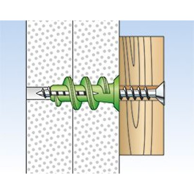 Produktbild von fischer - Gipskartondübel Schraube, verzinkt GK GREEN S