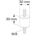 Produktbild von fischer - Schalldämmpuffer PA 30x30