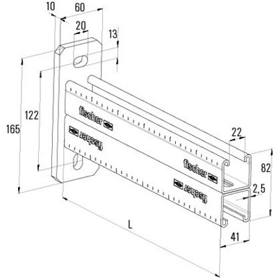 Produktbild von fischer - Auslegerkonsole FCA 41D - 750