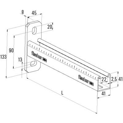 Produktbild von fischer - Auslegerkonsole Edelstahl R FCA 41 - 600