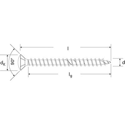 Produktbild von fischer - Spanplattenschraube Power-Fast, Senkkopf, Edelstahl A2, VG, PZ 5,0x60