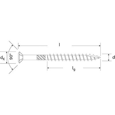 Produktbild von fischer - Terrassenschraube, Senkkopf, Edelstahl A2, TX 5,0x70