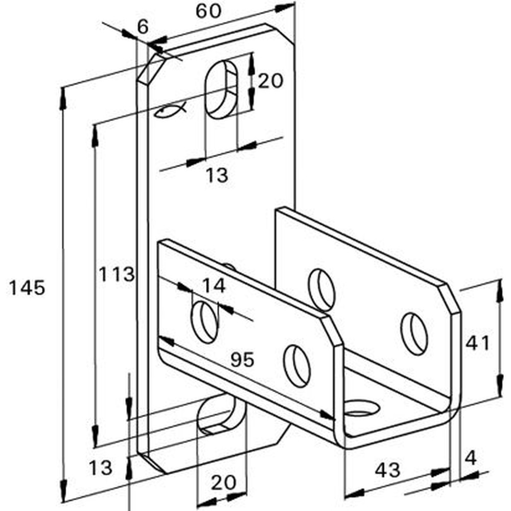 fischer Konstruktionselement - Sattelflansch SF L 41 Produktbild img2 L