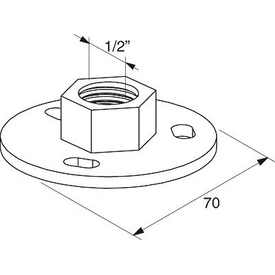 Produktbild von fischer - Grundplatte GPR 1/2